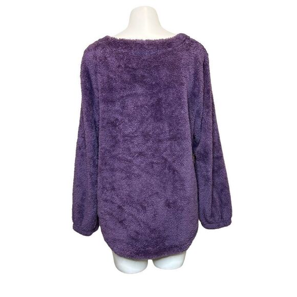 Wildfox purple lightning bolt fleece lounge top size L - Picture 6 of 14